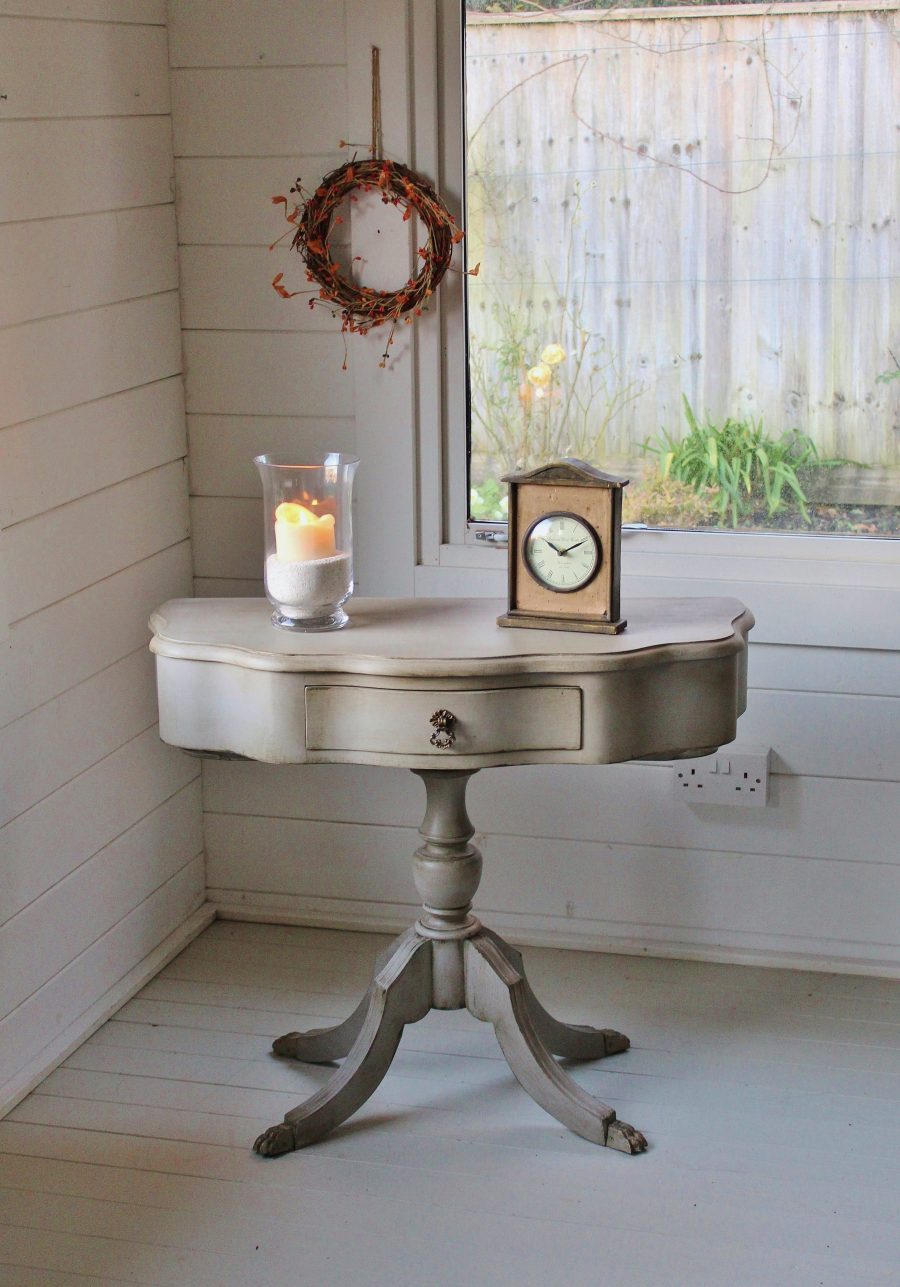 Super Quirky "Artisan French Grey Painted" Console/Pedestal Side/Hall Table - Image 2