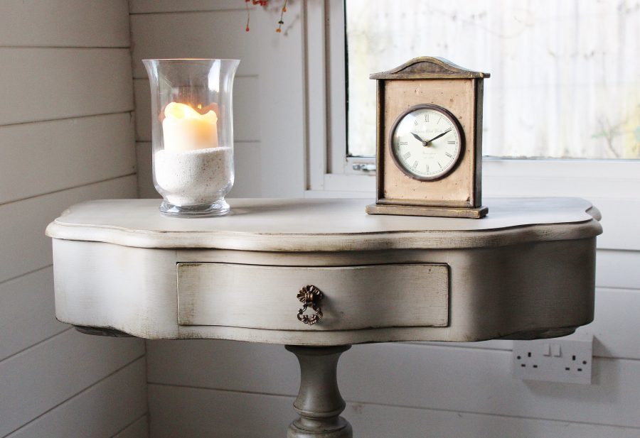 Super Quirky "Artisan French Grey Painted" Console/Pedestal Side/Hall Table - Image 4