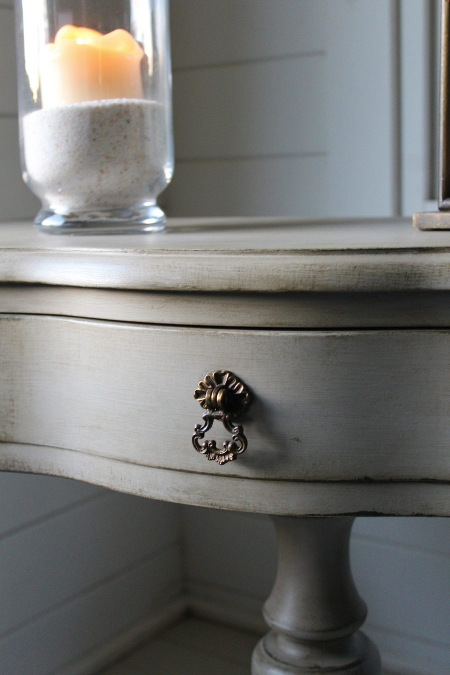 Super Quirky "Artisan French Grey Painted" Console/Pedestal Side/Hall Table - Image 7