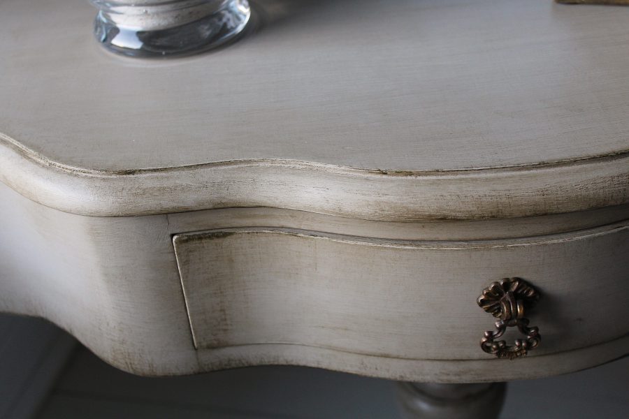 Super Quirky "Artisan French Grey Painted" Console/Pedestal Side/Hall Table - Image 8