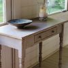 Antique Painted French Grey Console/Hall Table or Writing Desk