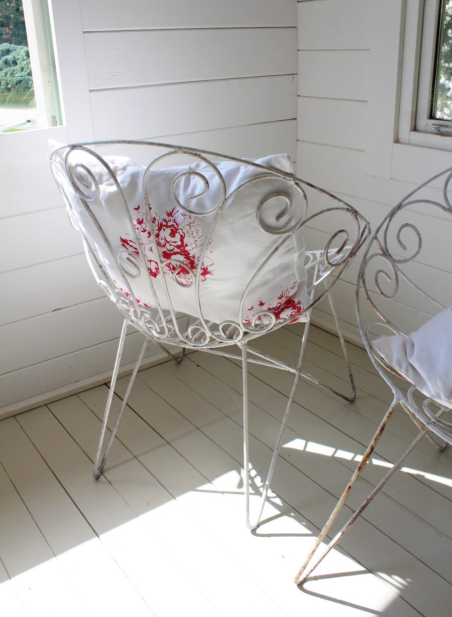 Pair of 1950's Wrought Iron Interior/Exterior Chairs With Original Rustic Patina - Image 3