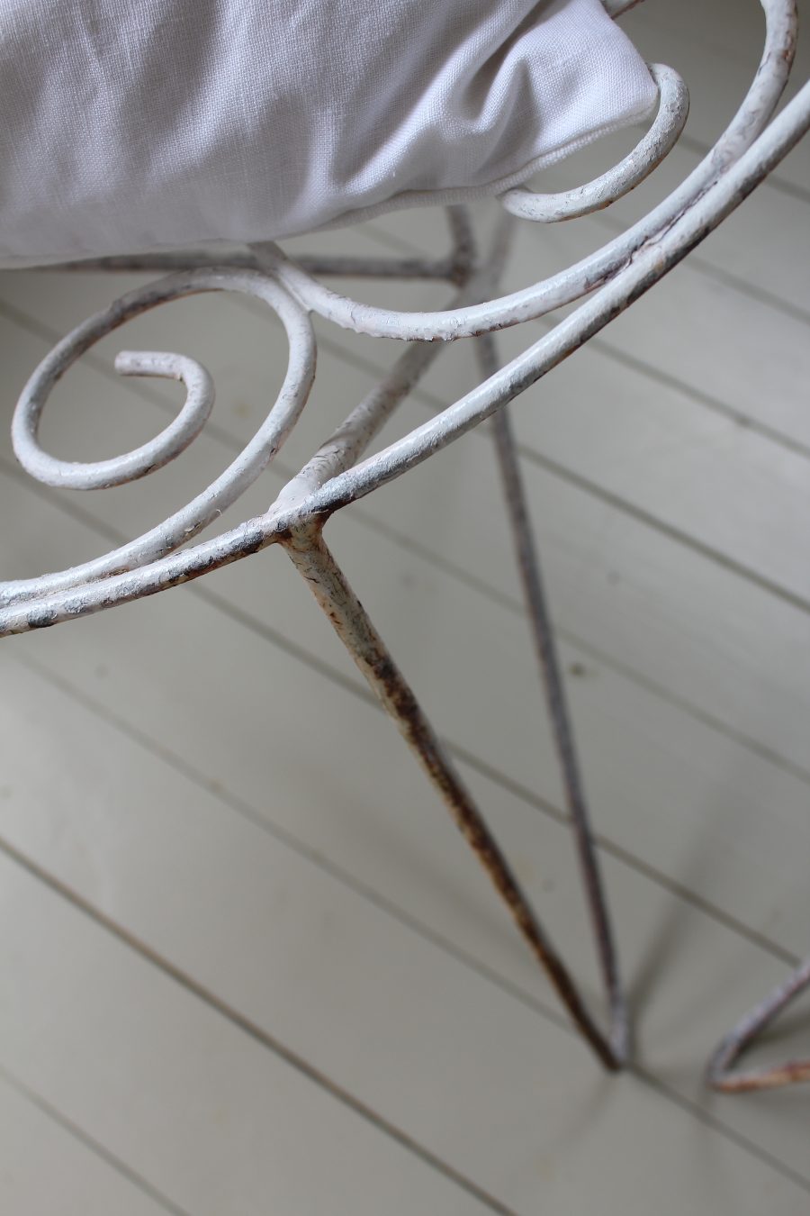 Pair of 1950's Wrought Iron Interior/Exterior Chairs With Original Rustic Patina - Image 5