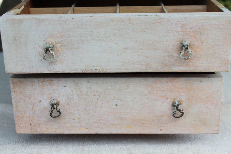 Characterful Vintage Painted Miniature Chest of Drawers/Jewellery/Trinket Box - Image 5