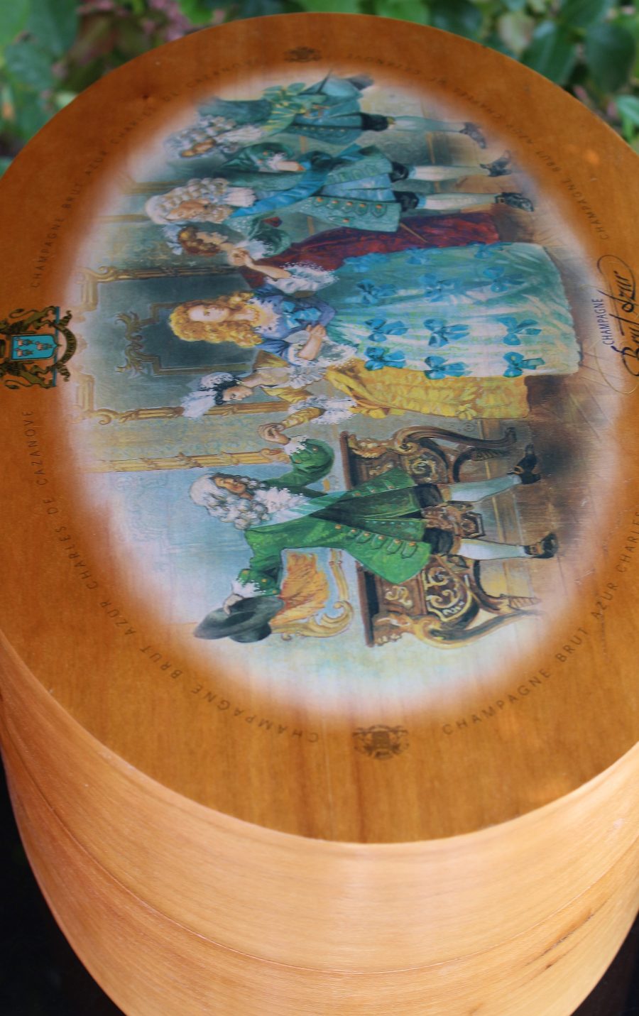 Vintage Bentwood Champagne Box/Storage Box with Decorative Lid - Image 7