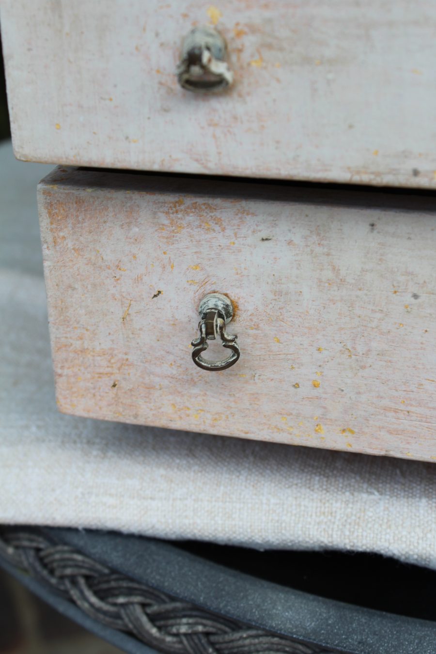 Characterful Vintage Painted Miniature Chest of Drawers/Jewellery/Trinket Box - Image 6