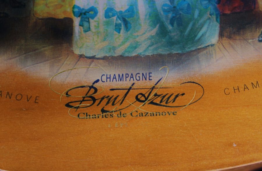 Vintage Bentwood Champagne Box/Storage Box with Decorative Lid - Image 8