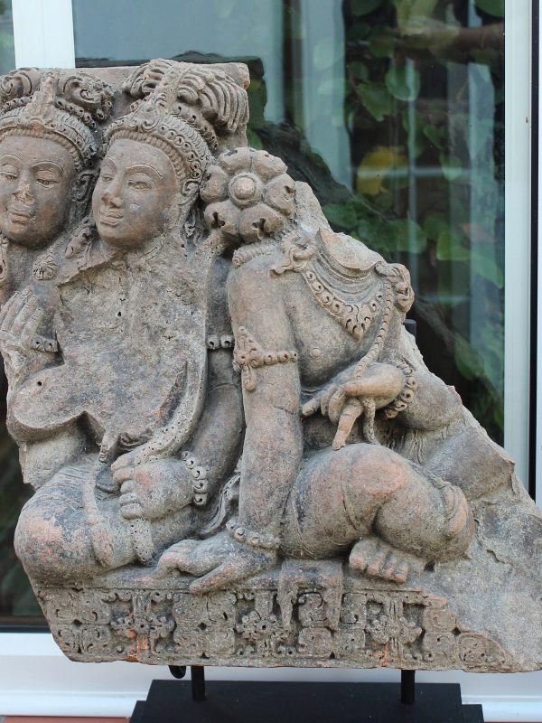 Alternative view of Terracotta Relief Moulding Possibly from Pagoda - Early 1900's Thailand Or Cambodia