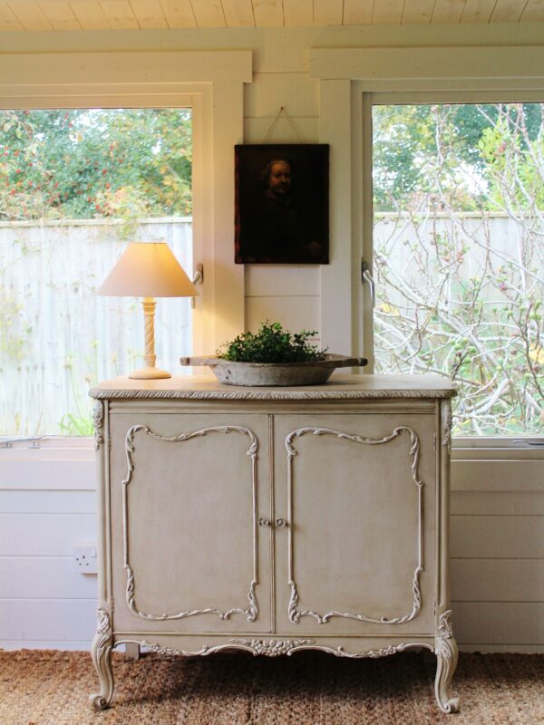 Country Style Louis XI Inspired "Rustic Painted" Cabinet/Serving Sideboard
